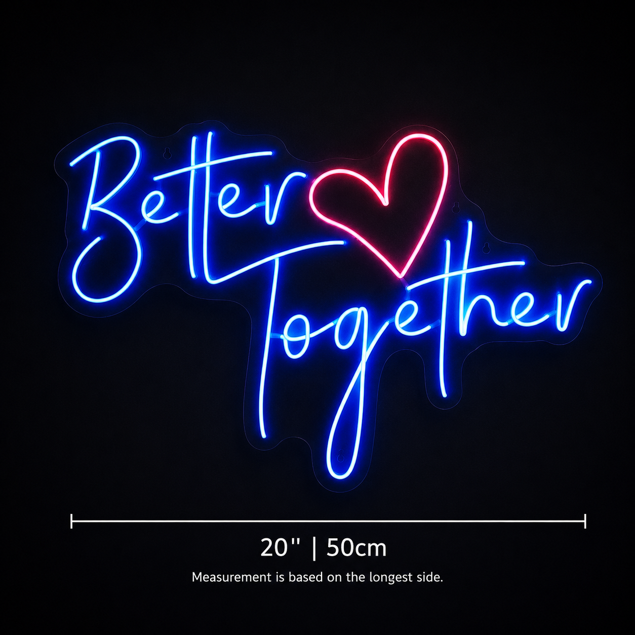 Better Together Living Room Wall Light LED Neon Sign - 04 Size Image