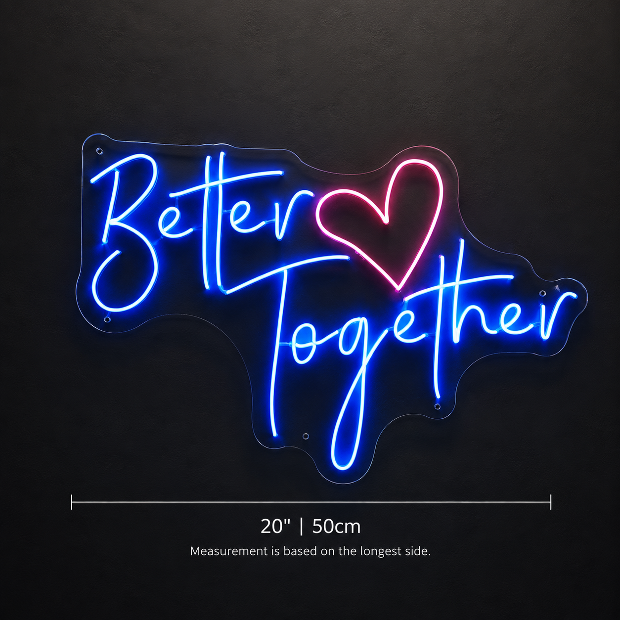 Better Together Living Room Wall Light LED Neon Sign Wall Neon Sign - 04 Size Image