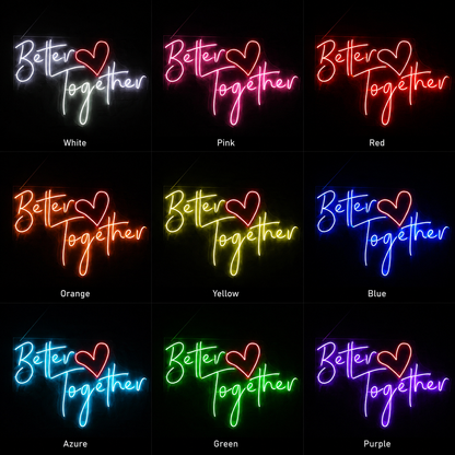 Better Together Living Room Wall Light LED Neon Sign Wall Neon Sign - 05 Color Grid