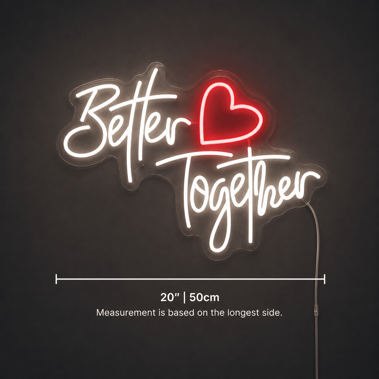 Better Together Minimal Wall Decor LED Neon Sign - Shineneon