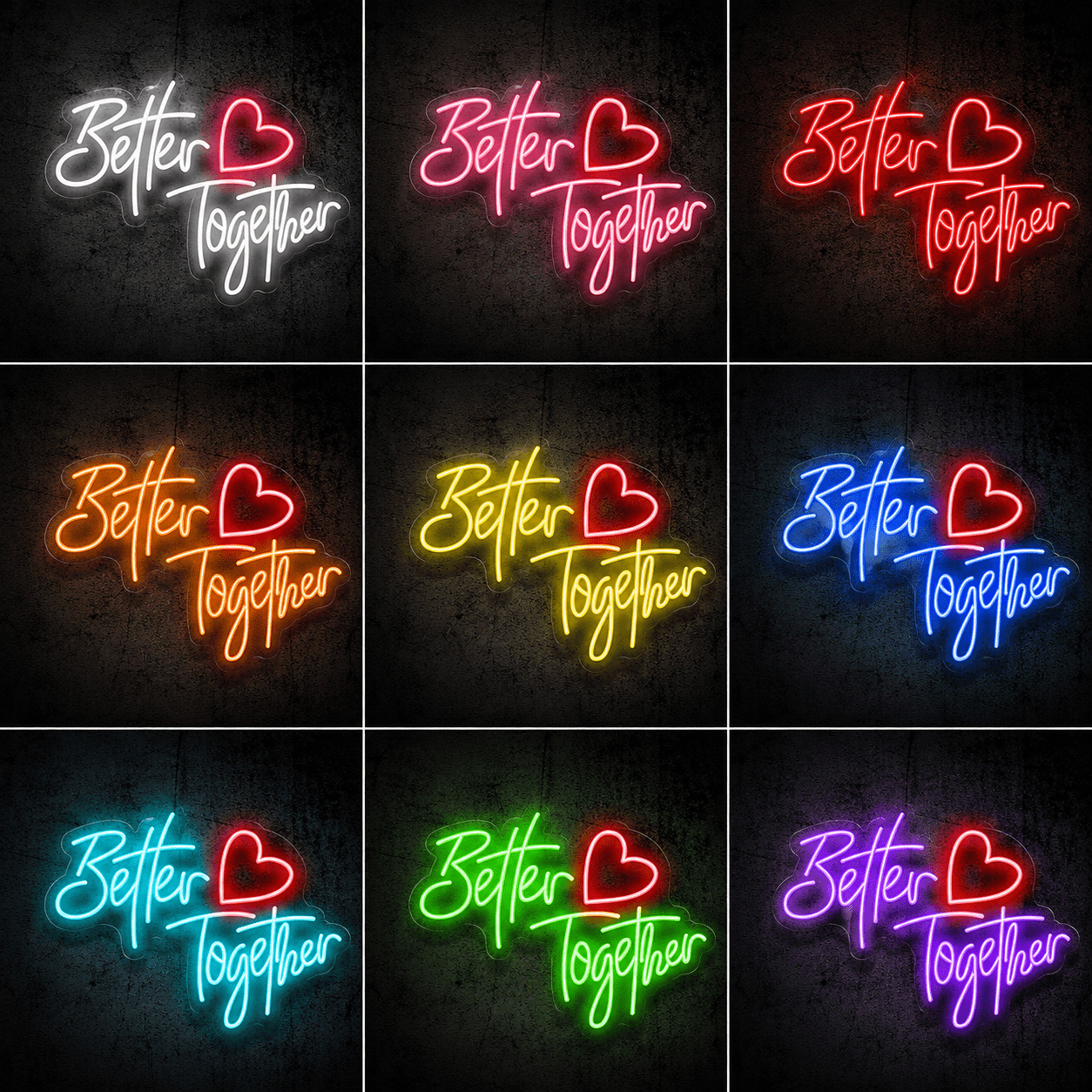 Better Together Minimal Wall Decor LED Neon Sign - Shineneon