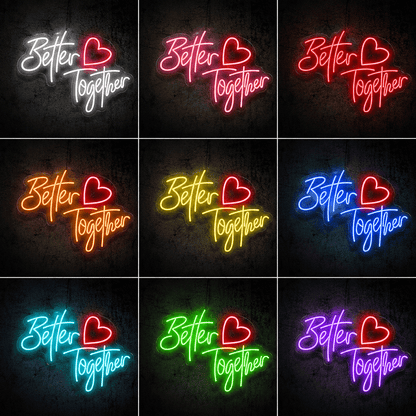 Better Together Minimal Wall Decor LED Neon Sign - Shineneon