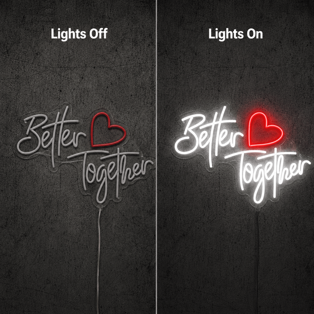 Better Together Minimal Wall Decor LED Neon Sign Wall Neon Sign - Shineneon