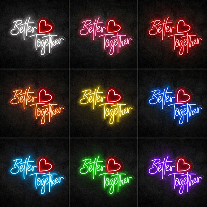 Better Together Minimal Wall Decor LED Neon Sign Wall Neon Sign - Shineneon