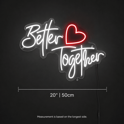 Better Together Minimal Wall Decor LED Neon Sign Wall Neon Sign - Shineneon