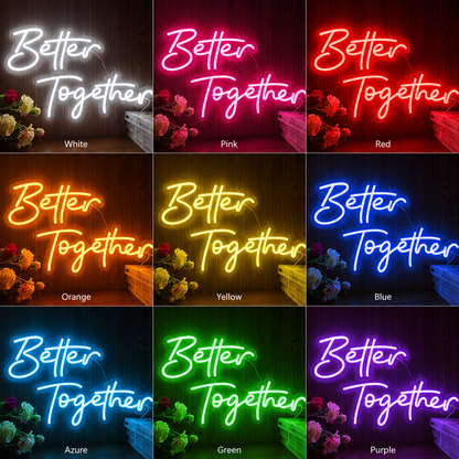 Better Together Minimal Wall Light LED Neon Sign - Shineneon