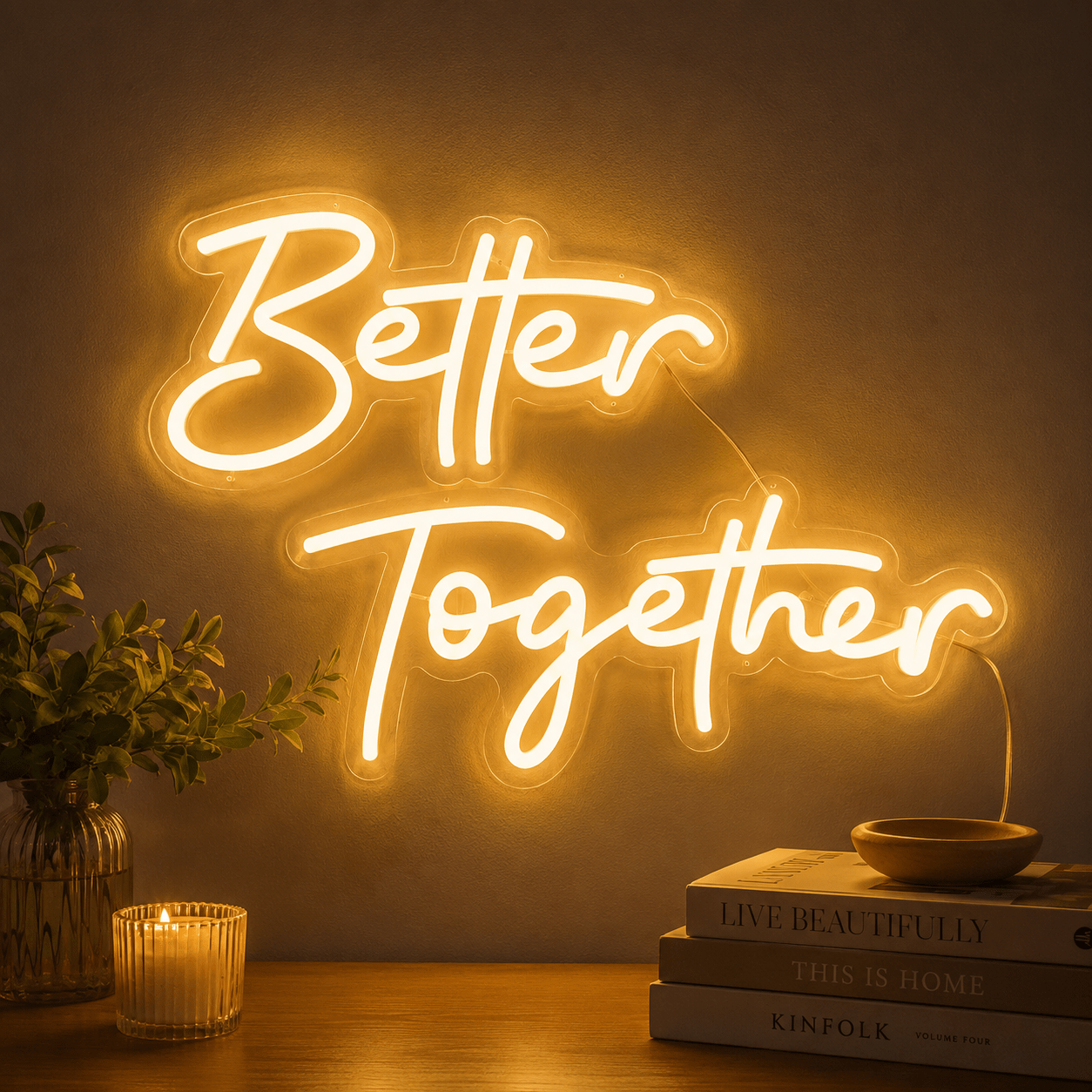 Better Together Minimal Wall Light LED Neon Sign Wall Neon Sign - Shineneon