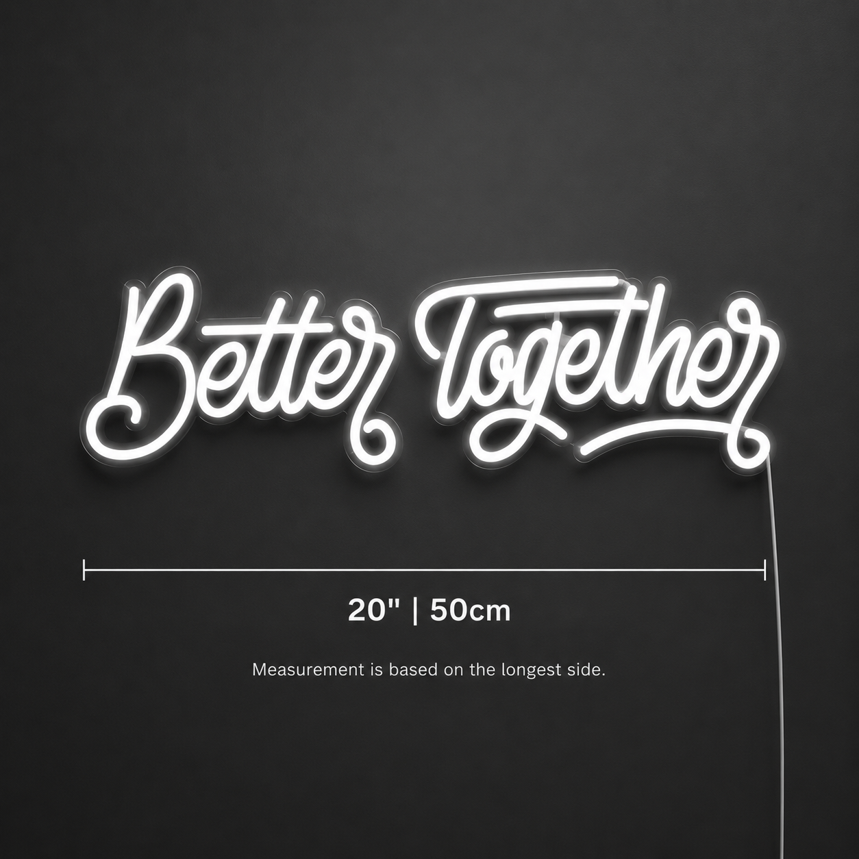Better Together Modern Wall Decor LED Neon Sign - 04 Size Image