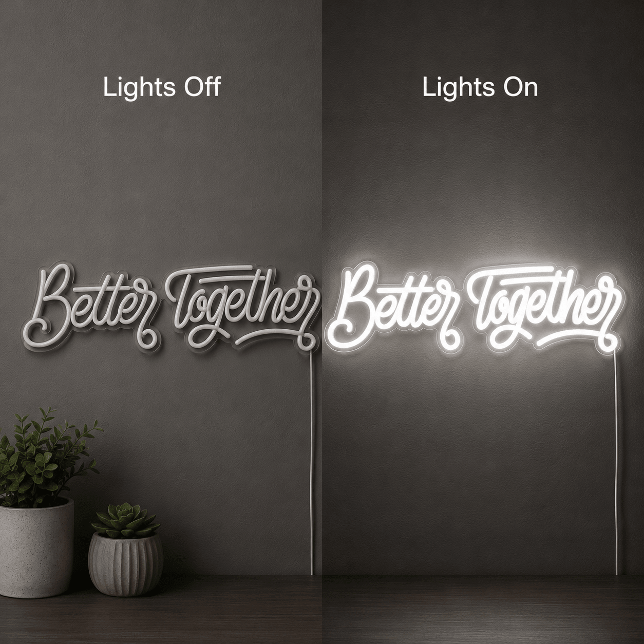 Better Together Modern Wall Decor LED Neon Sign - Shineneon