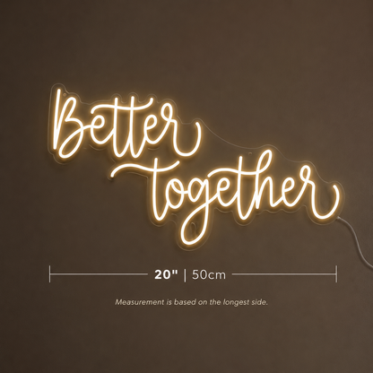 Better Together Modern Wall Light LED Neon Sign - 04 Size Image