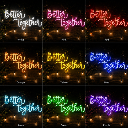 Better Together Modern Wall Light LED Neon Sign - 05 Color Grid