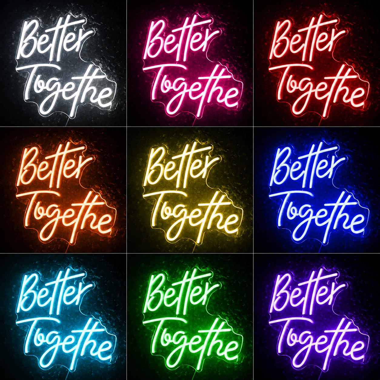 Better Together Mounted LED Neon Sign Wall Neon Sign - Shineneon