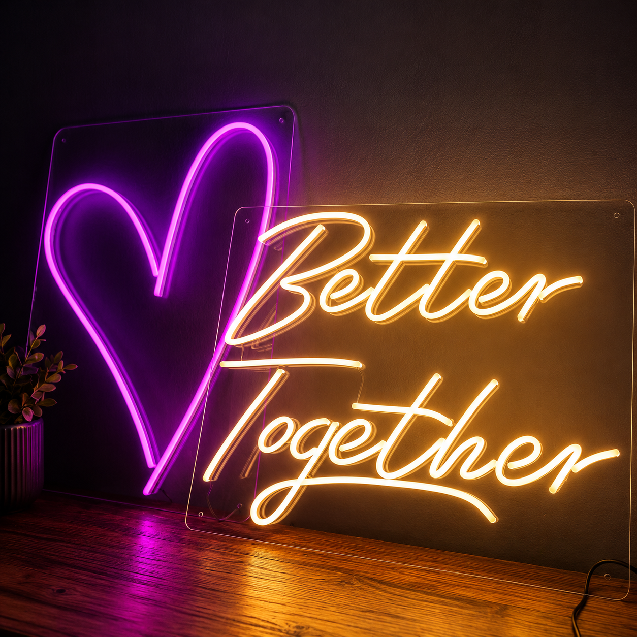 Better Together Mounted Wall Decor LED Neon Sign - 01 Original Product Image