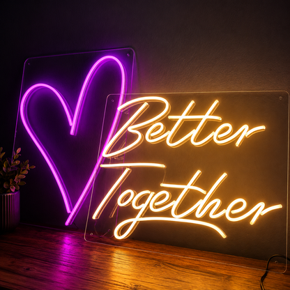 Better Together Mounted Wall Decor LED Neon Sign - 01 Original Product Image