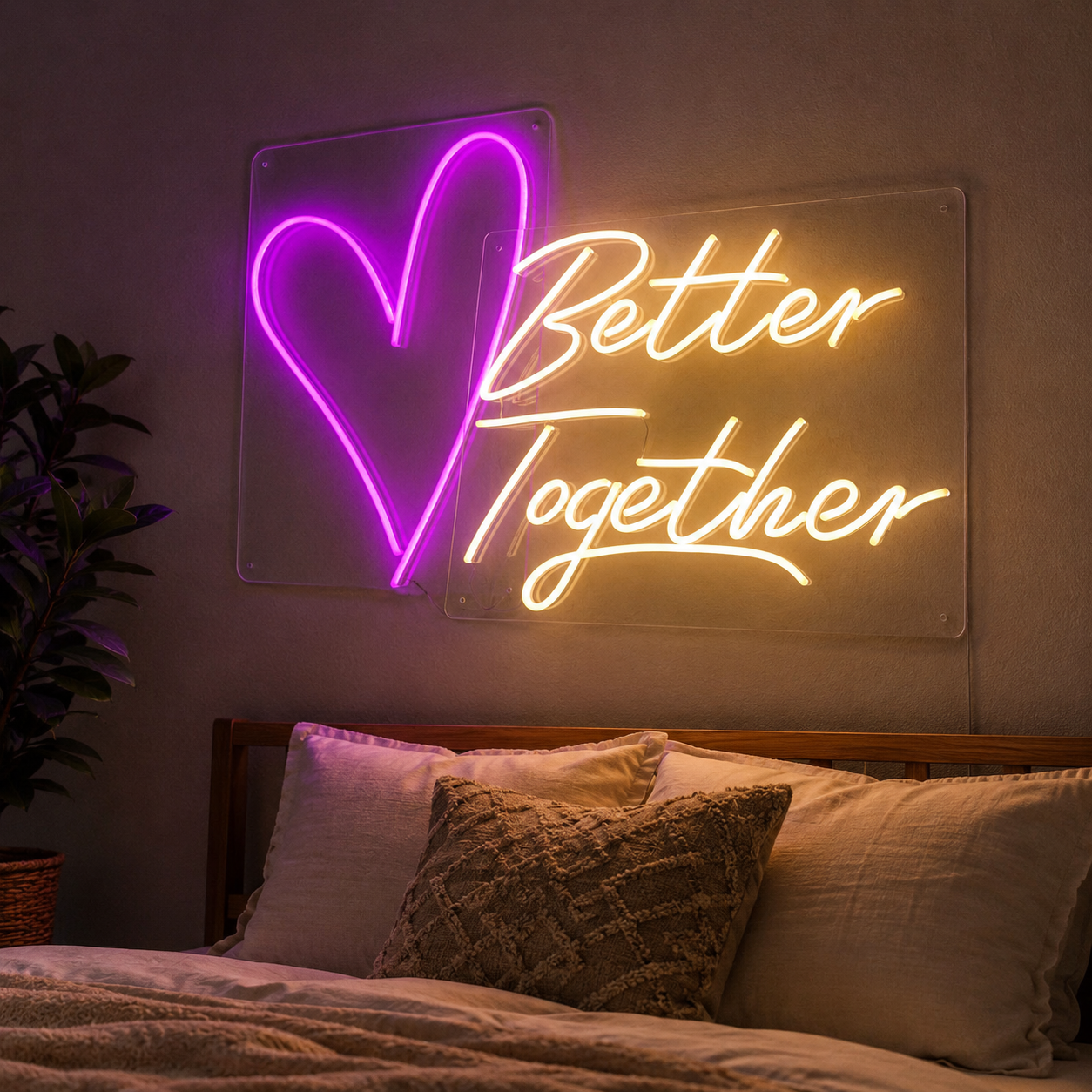 Better Together Mounted Wall Decor LED Neon Sign - 03 Real Lifestyle Scene