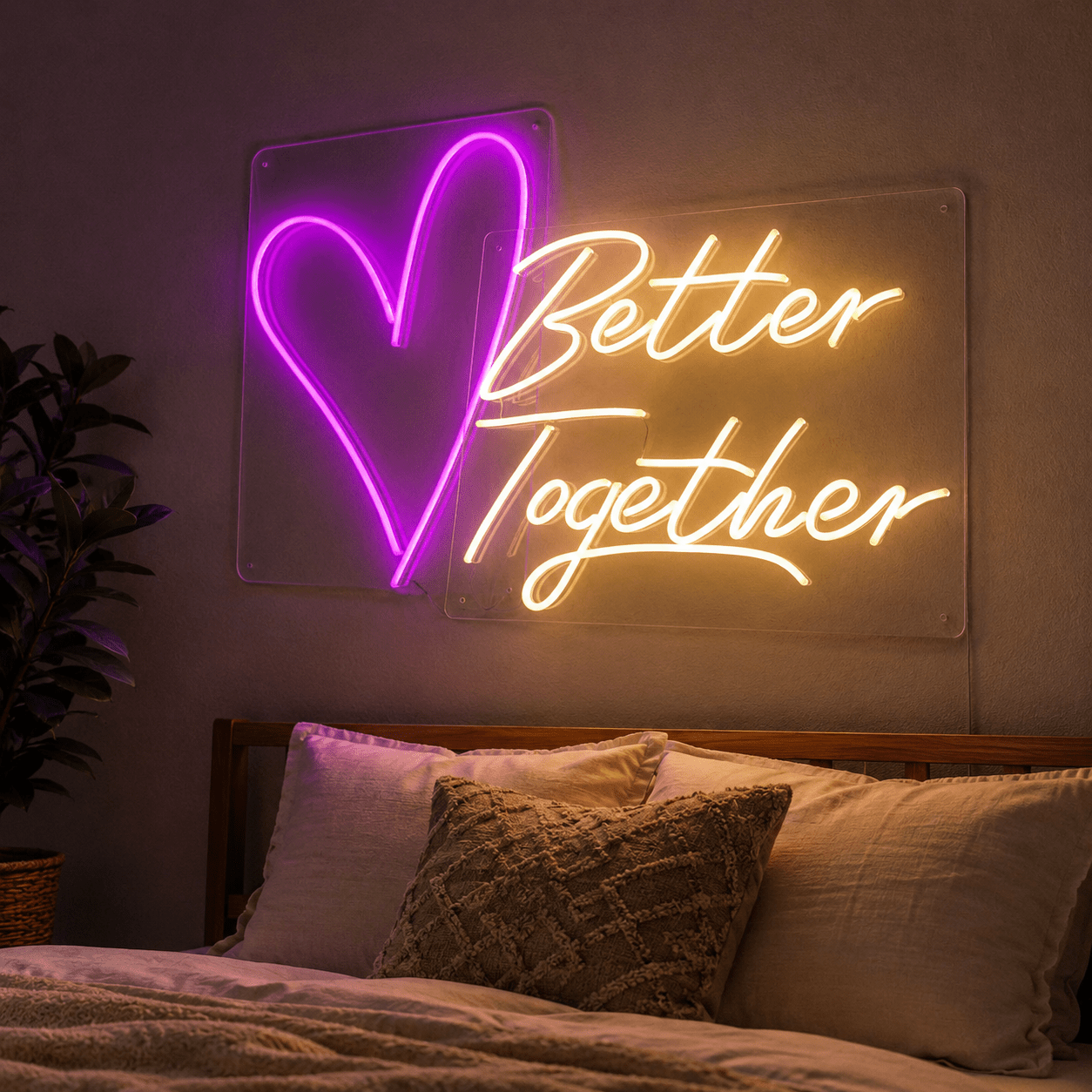 Better Together Mounted Wall Decor LED Neon Sign - Shineneon
