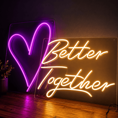 Better Together Mounted Wall Decor LED Neon Sign - Shineneon