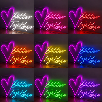 Better Together Mounted Wall Decor LED Neon Sign - Shineneon