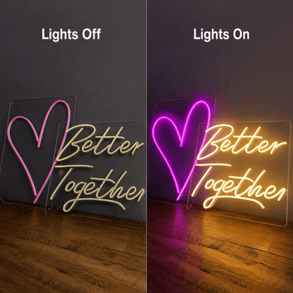 Better Together Mounted Wall Decor LED Neon Sign - Shineneon
