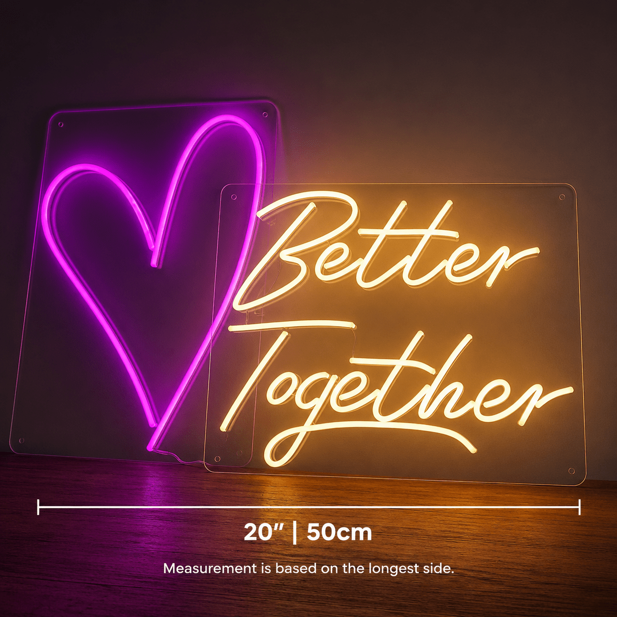 Better Together Mounted Wall Decor LED Neon Sign - Shineneon