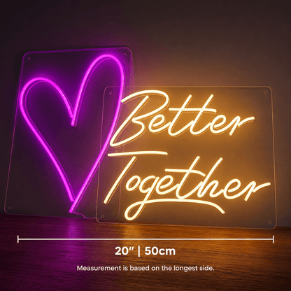 Better Together Mounted Wall Decor LED Neon Sign - Shineneon