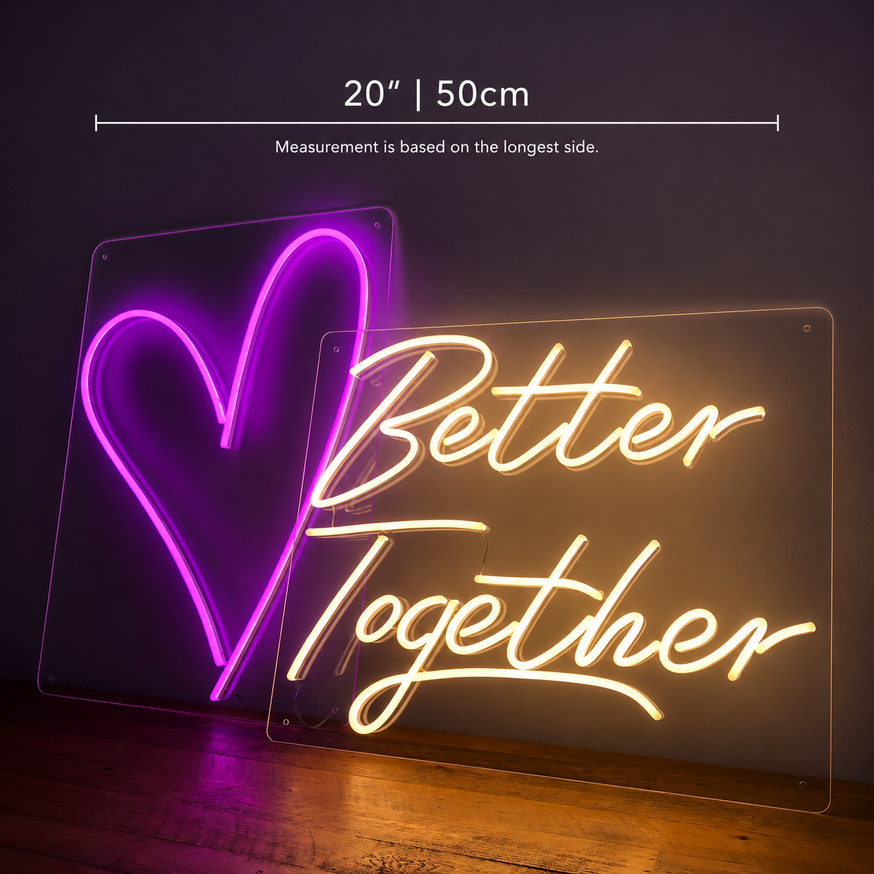 Better Together Mounted Wall Decor LED Neon Sign Wall Neon Sign - 04 Size Image