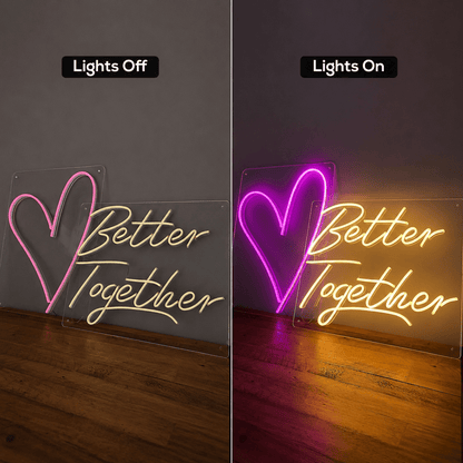 Better Together Mounted Wall Decor LED Neon Sign Wall Neon Sign - Shineneon