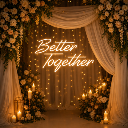 Better Together Phrase Wall Decor LED Neon Sign - 01 Original Product Image