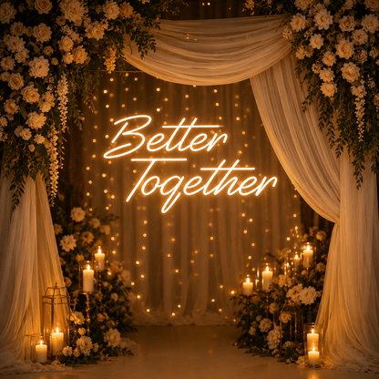 Better Together Phrase Wall Decor LED Neon Sign - Shineneon