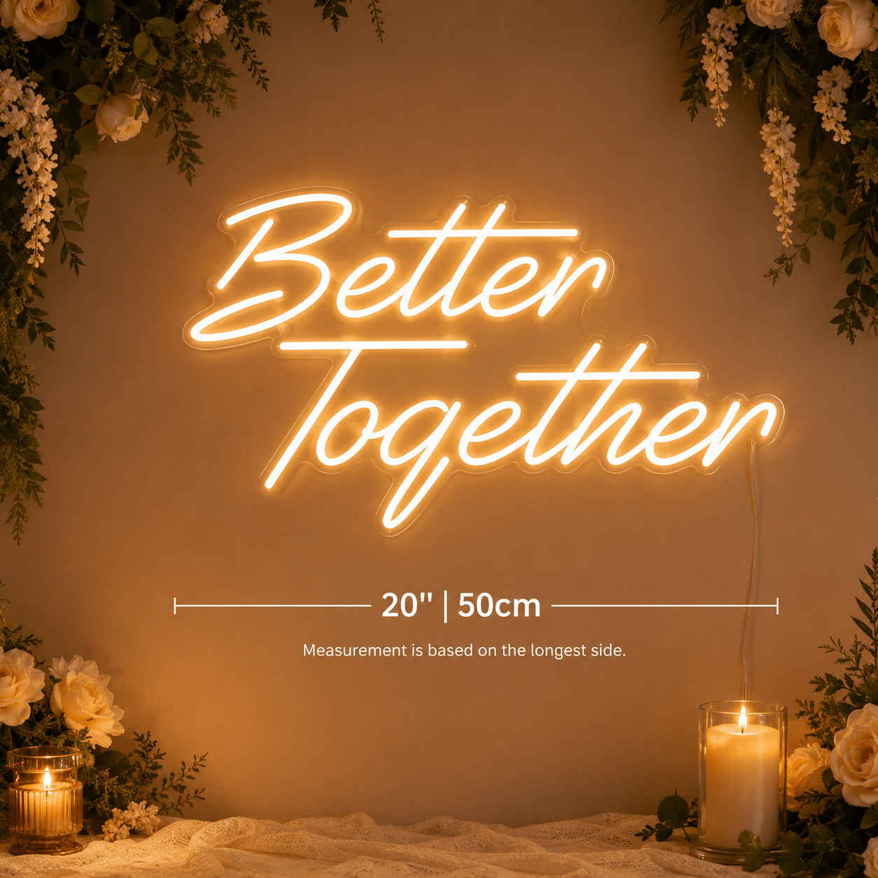 Better Together Phrase Wall Decor LED Neon Sign Wall Neon Sign - Shineneon