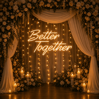 Better Together Phrase Wall Decor LED Neon Sign Wall Neon Sign - Shineneon