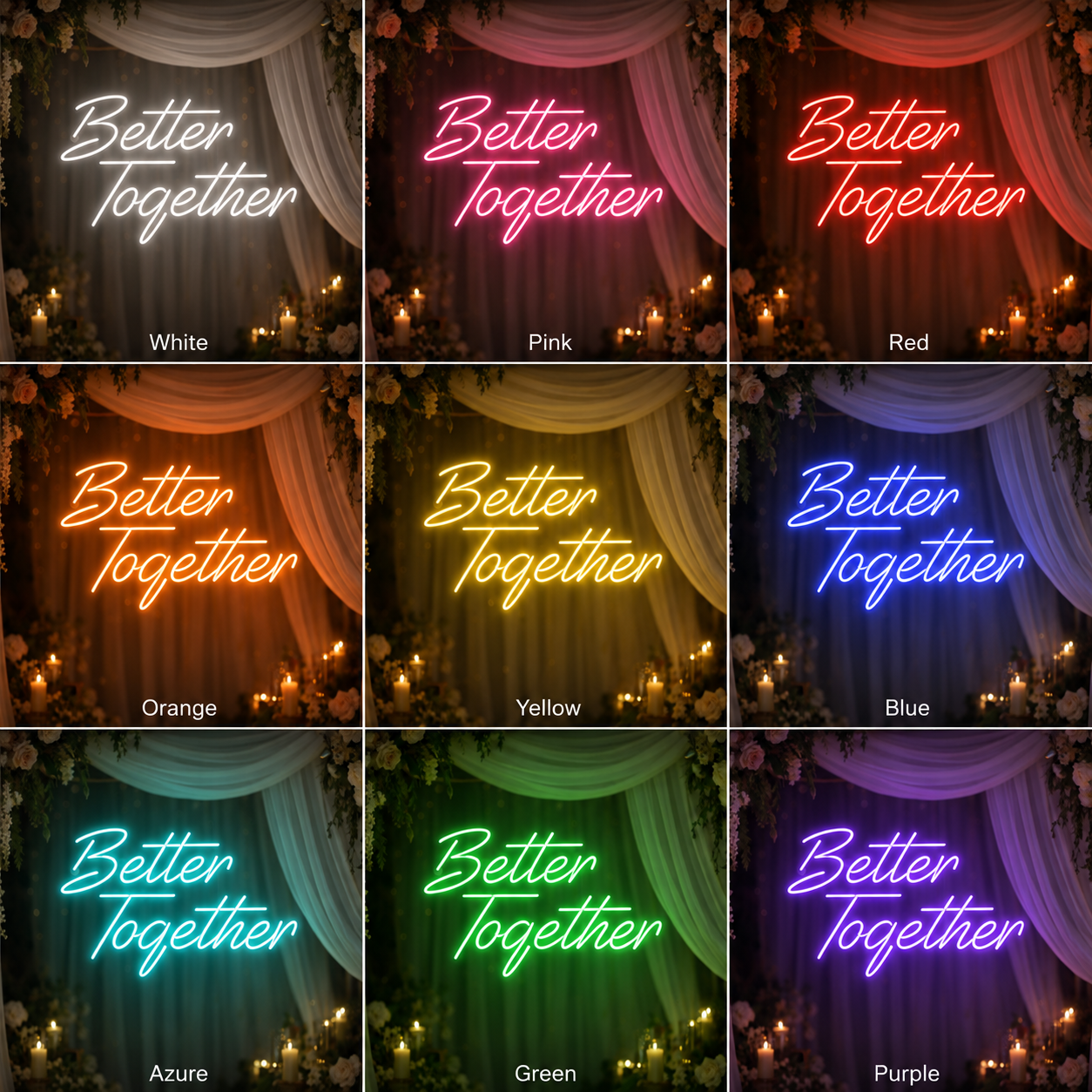 Better Together Phrase Wall Decor LED Neon Sign Wall Neon Sign - Shineneon