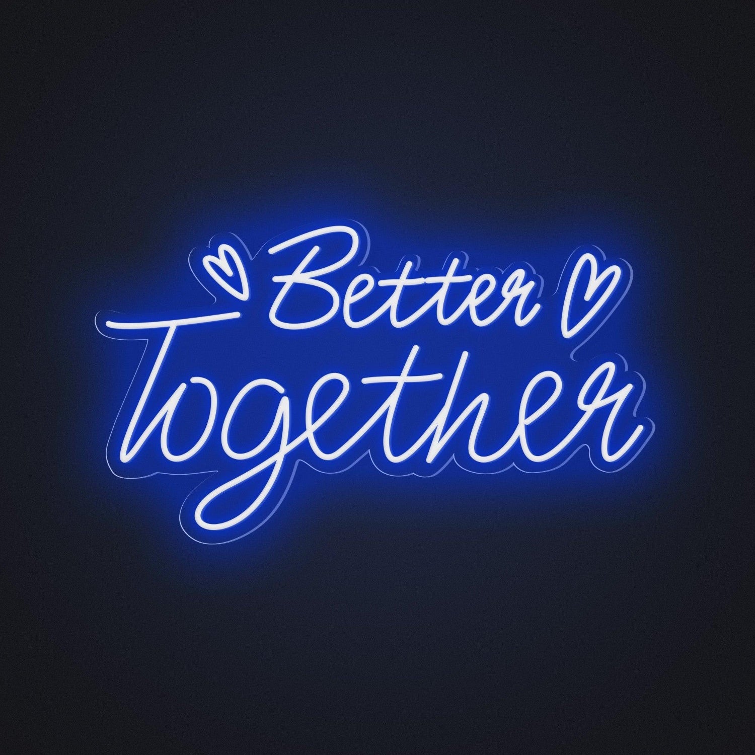 Better Together Pink And Yellow Hearts Led Neon Sign For Romantic Wedding Cafe Decor | Shineneon