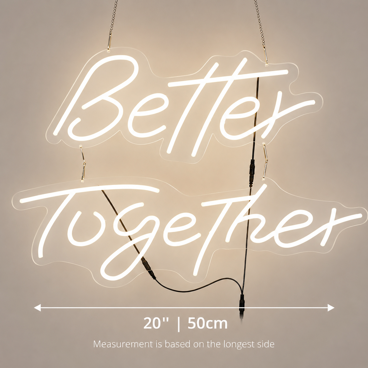 Better Together Room Decor LED Neon Sign - 04 Size Image