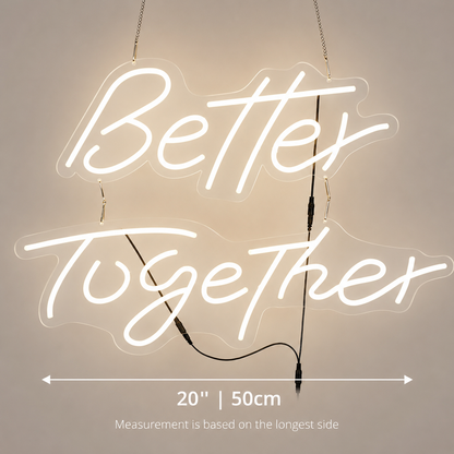 Better Together Room Decor LED Neon Sign - 04 Size Image