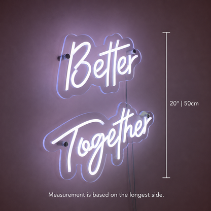 Better Together Room Wall Light LED Neon Sign - 04 Size Image