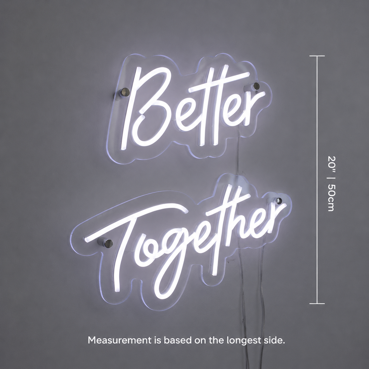 Better Together Room Wall Light LED Neon Sign Wall Neon Sign - 04 Size Image