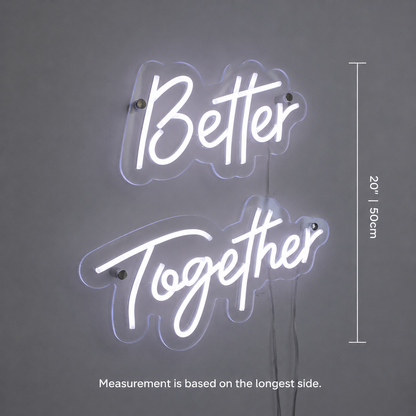 Better Together Room Wall Light LED Neon Sign Wall Neon Sign - 04 Size Image