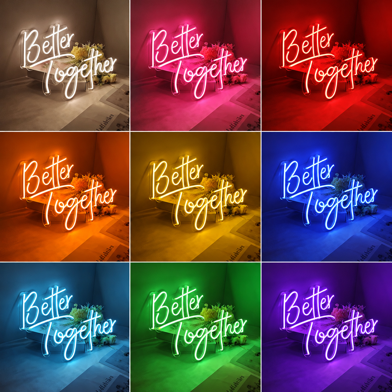 Better Together Script LED Neon Sign Wall Neon Sign - Shineneon