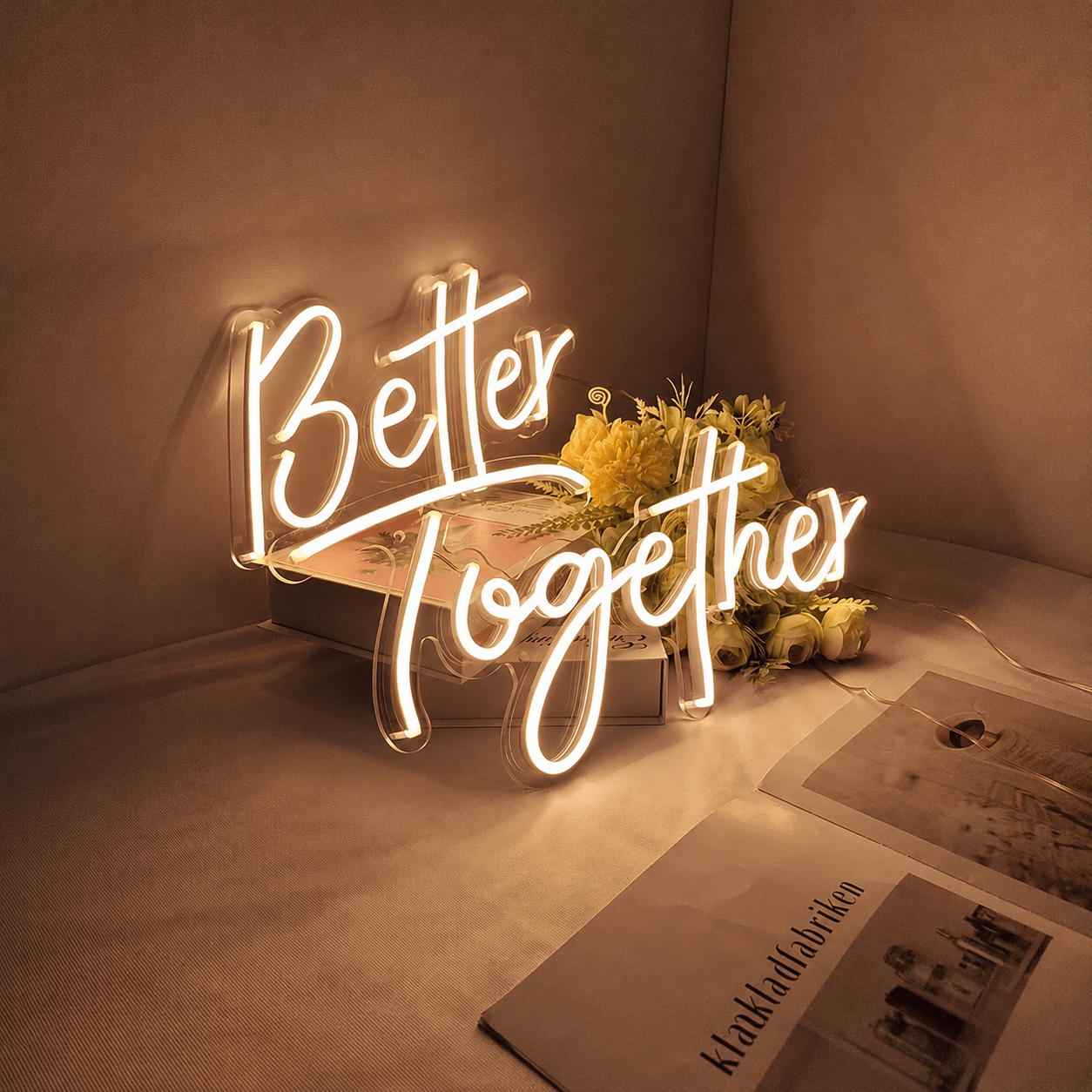 Better Together Script LED Neon Sign Wall Neon Sign - Shineneon