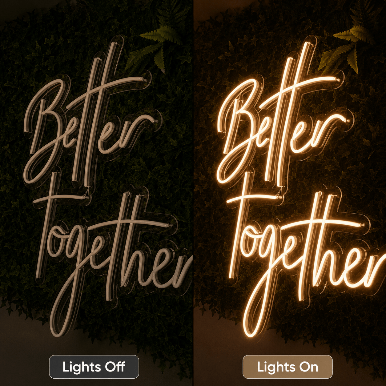 Better Together Script Wall Decor LED Neon Sign - Shineneon