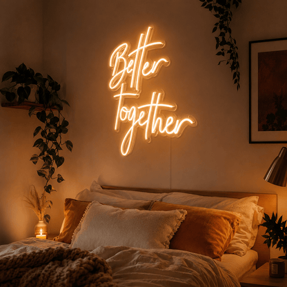Better Together Script Wall Decor LED Neon Sign Wall Neon Sign - Shineneon