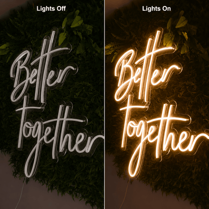 Better Together Script Wall Decor LED Neon Sign Wall Neon Sign - Shineneon