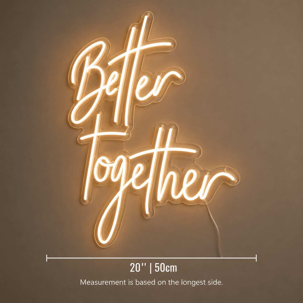 Better Together Script Wall Decor LED Neon Sign Wall Neon Sign - Shineneon