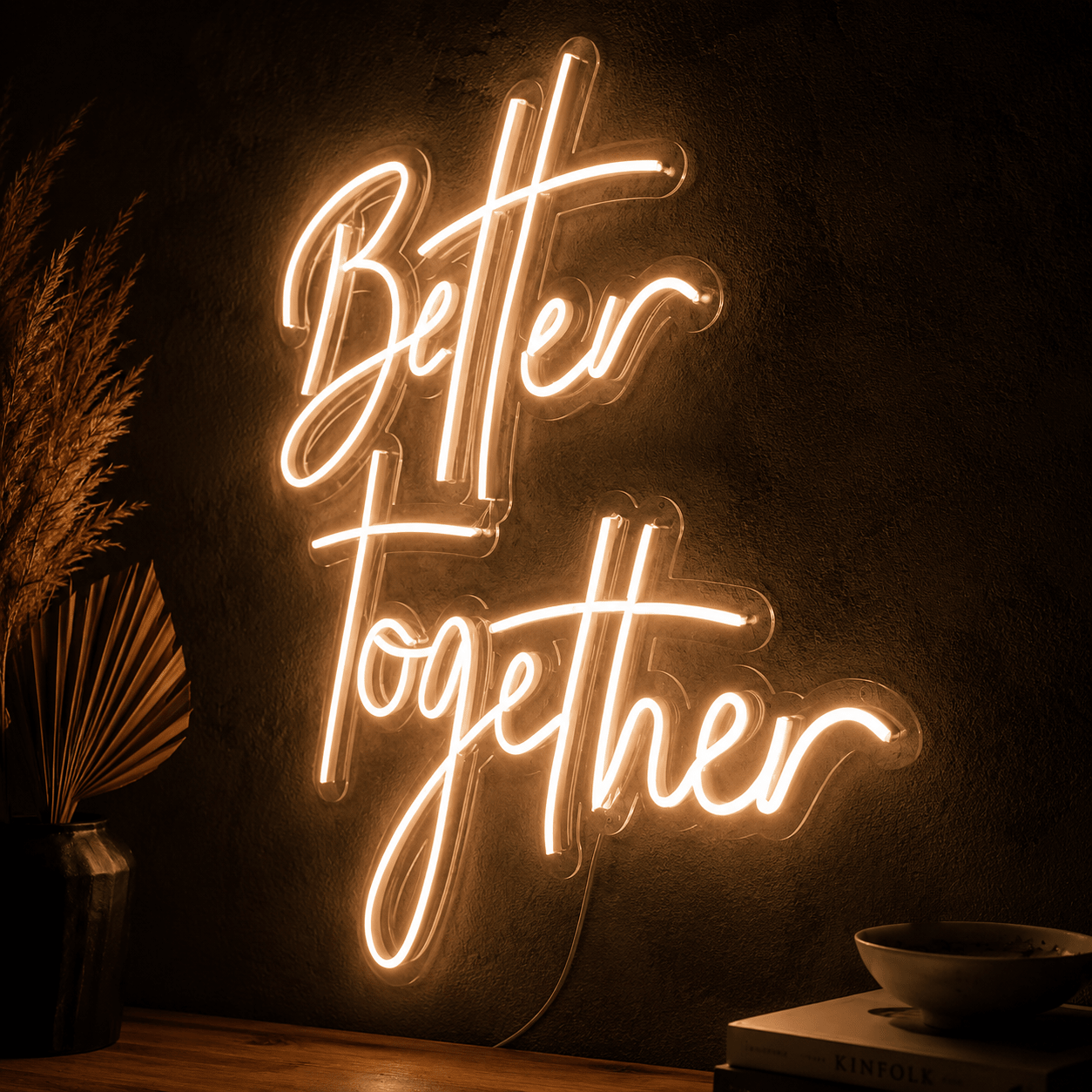 Better Together Script Wall Decor LED Neon Sign Wall Neon Sign - Shineneon