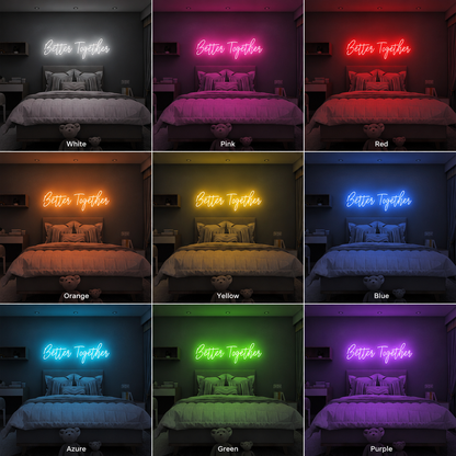 Better Together Sign Wall Decor LED Neon Sign - 05 Color Grid