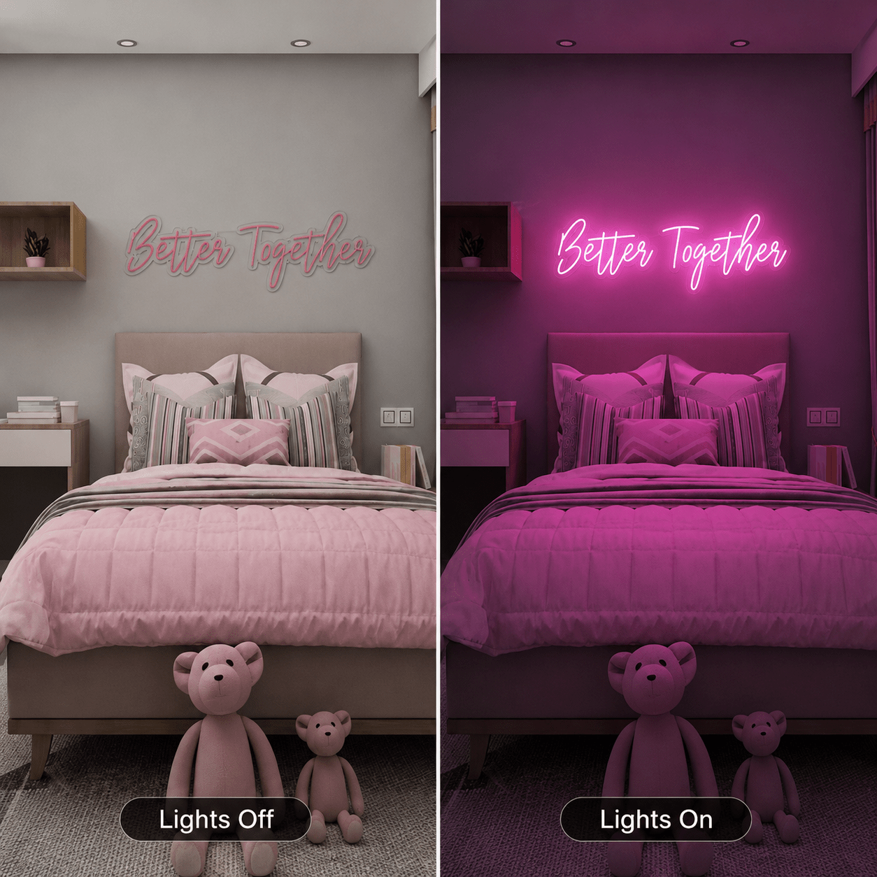 Better Together Sign Wall Decor LED Neon Sign - Shineneon