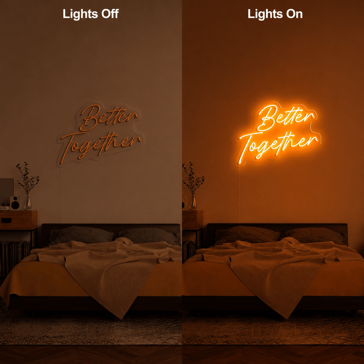 Better Together Text Wall Decor LED Neon Sign - Shineneon