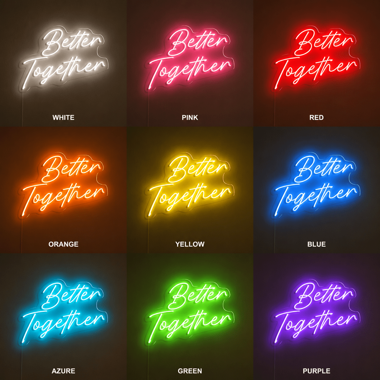 Better Together Text Wall Decor LED Neon Sign - Shineneon
