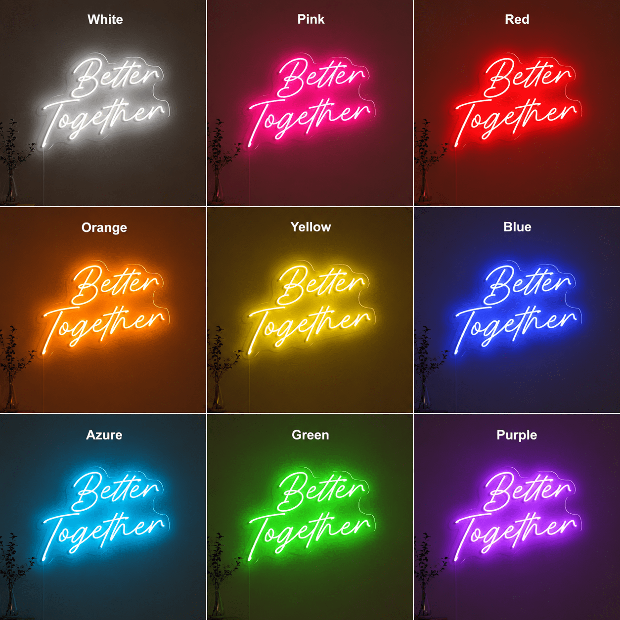 Better Together Text Wall Decor LED Neon Sign Wall Neon Sign - Shineneon